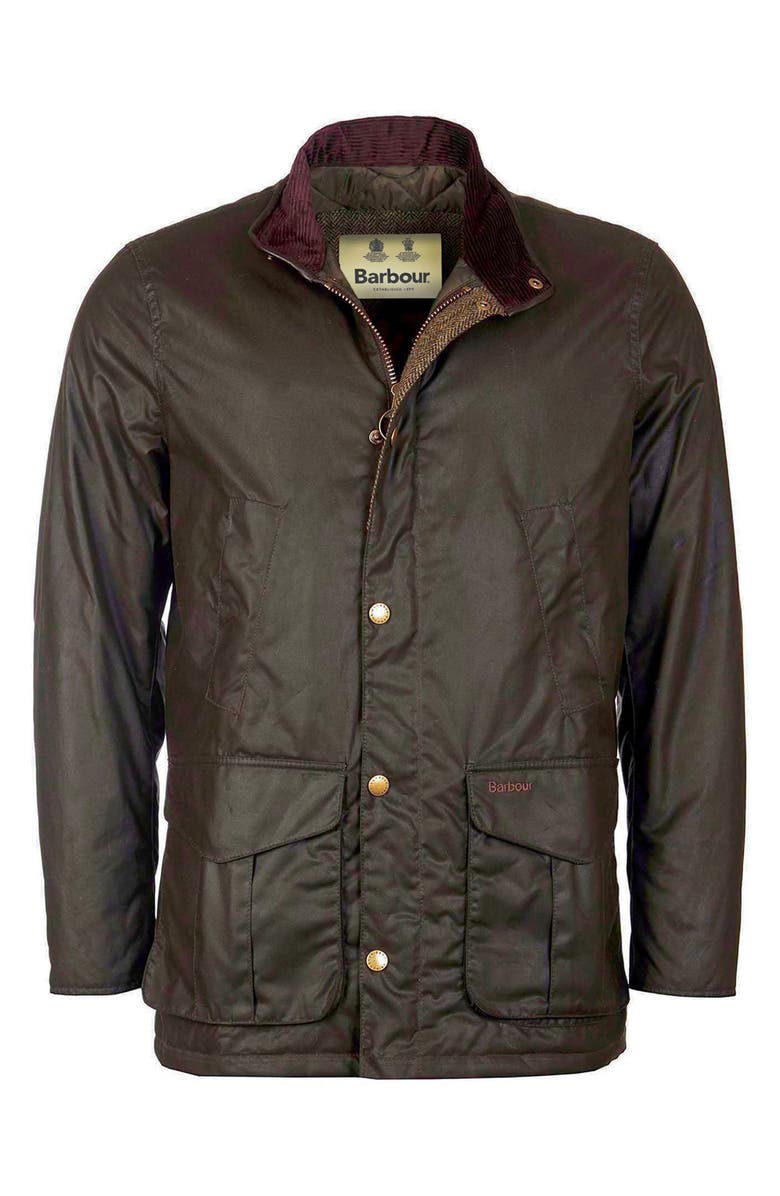 Barbour Hereford Water Resistant Waxed Cotton Jacket, Alternate, color, 