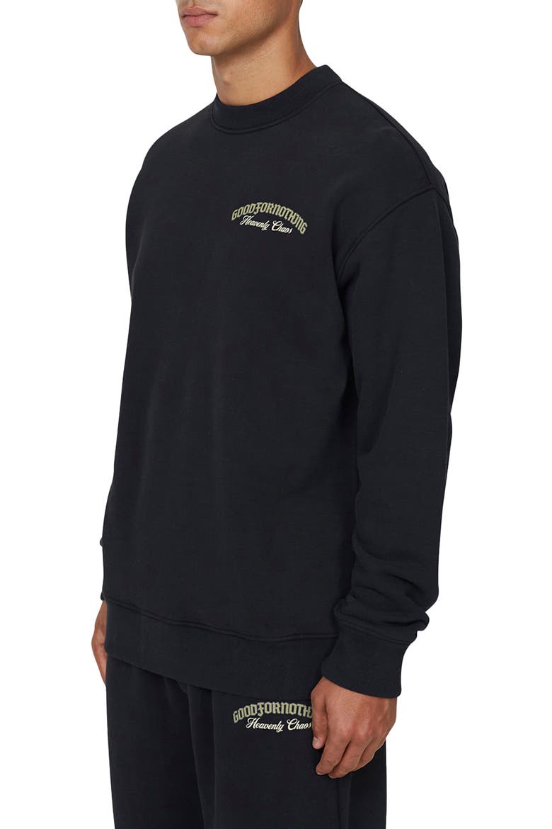 Heaven Relaxed Crew Sweatshirt, Alternate, color, Black