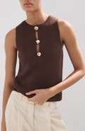 MANGO Beaded Knit Tank