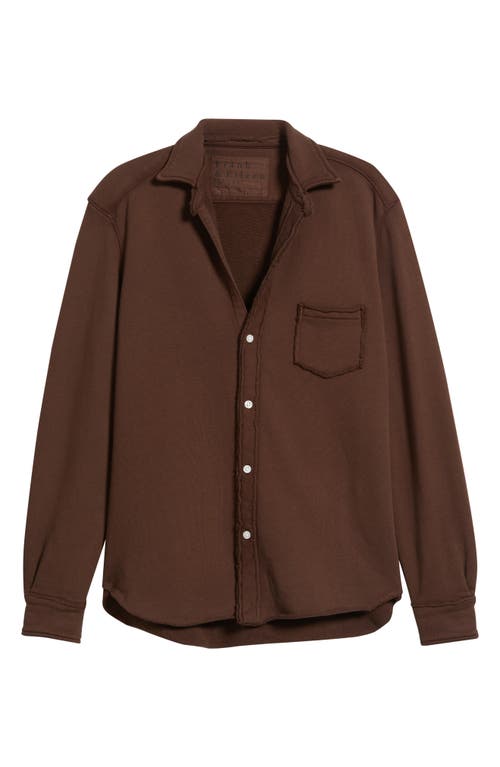 Frank & Eileen Eileen Relaxed Terry Button-up Shirt In Brown