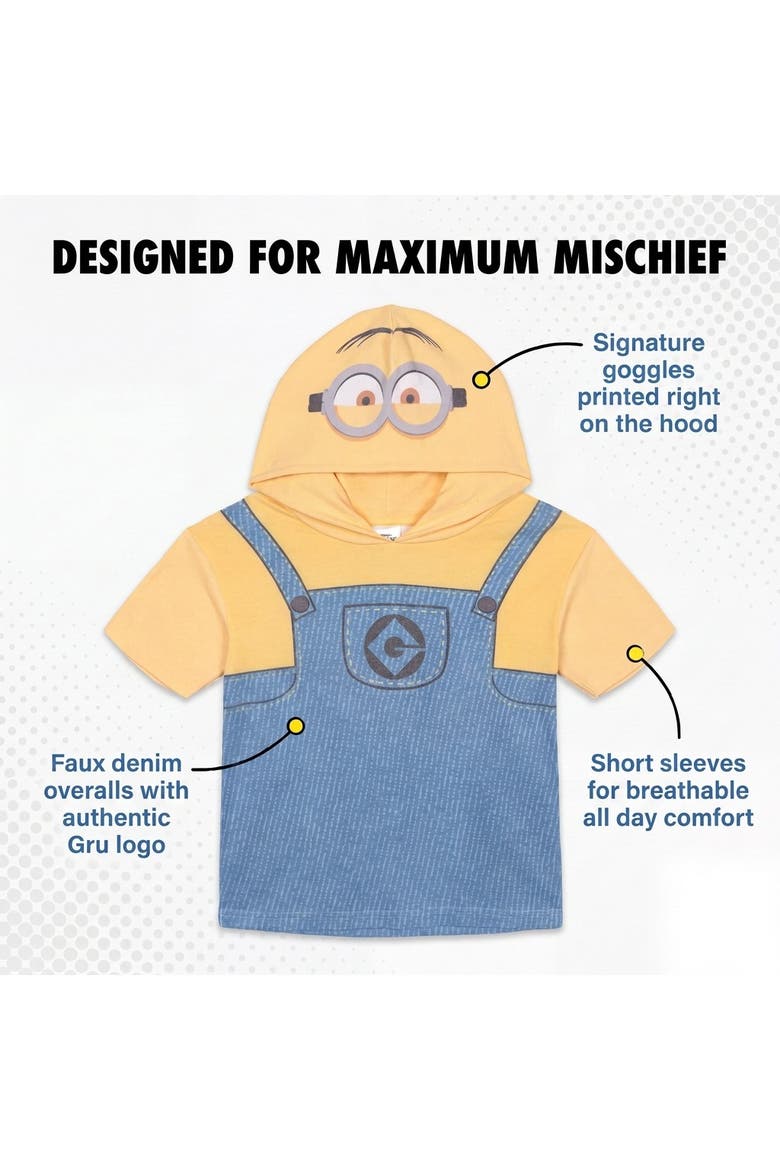 Hooded T-Shirt, Alternate, color, Yellow Denim Blue