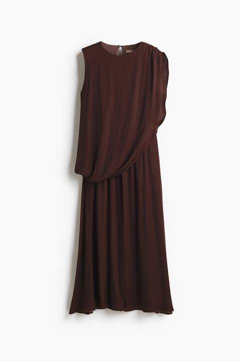 Draped Satin Dress