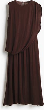 H&M Draped Satin Dress
