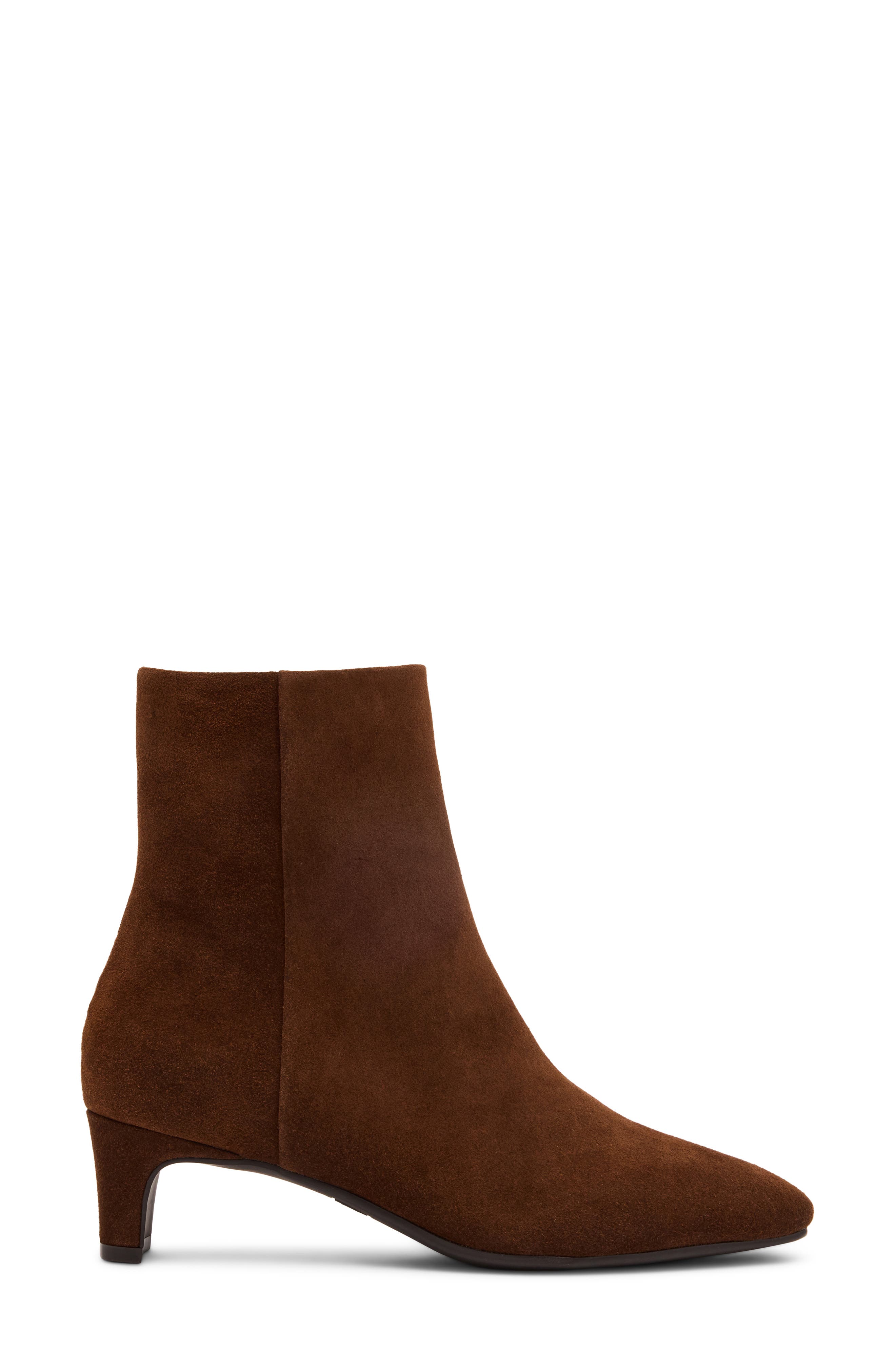 Shanti Waterproof Leather Kitten Heel Boot, Alternate, color, CHOCOLATE SUEDE