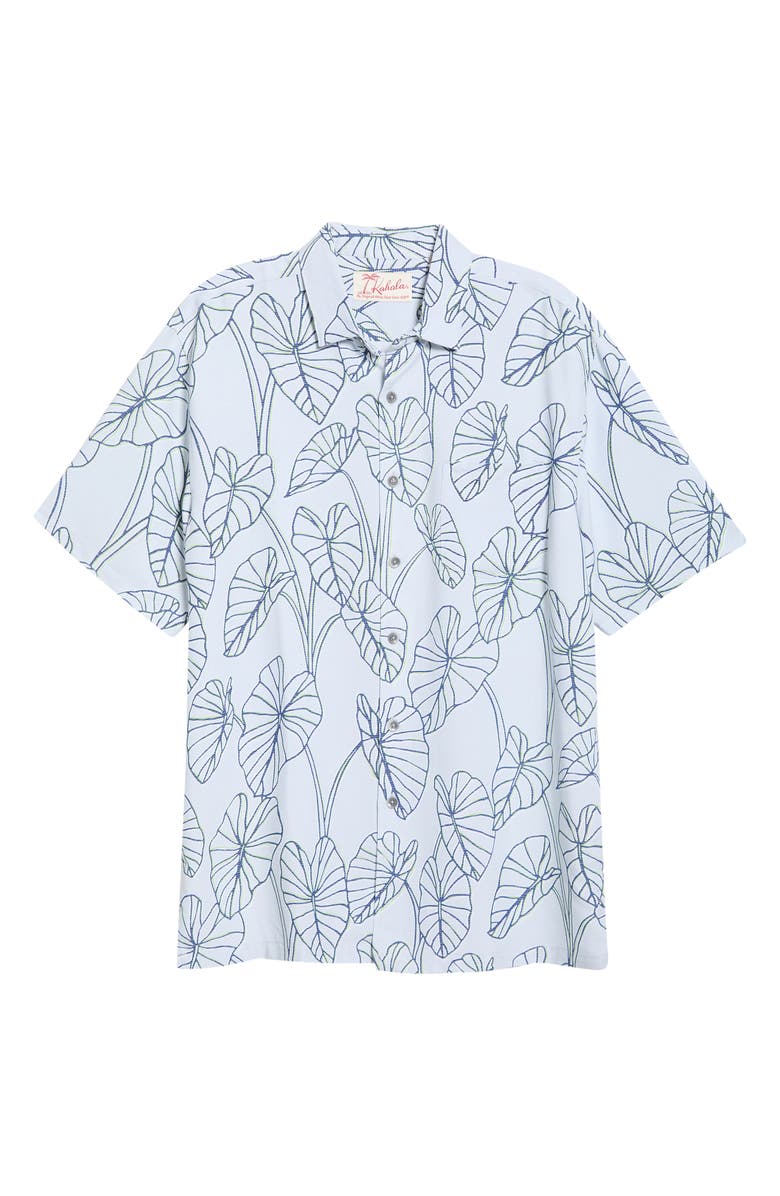 Kahala Lo'I Lines Short Sleeve Shirt, Main, color, Light Grey