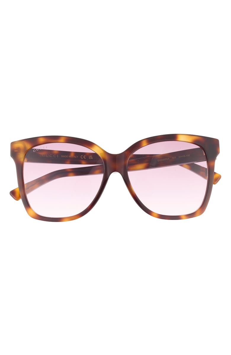 Gucci 57mm Square Sunglasses, Main, color, 