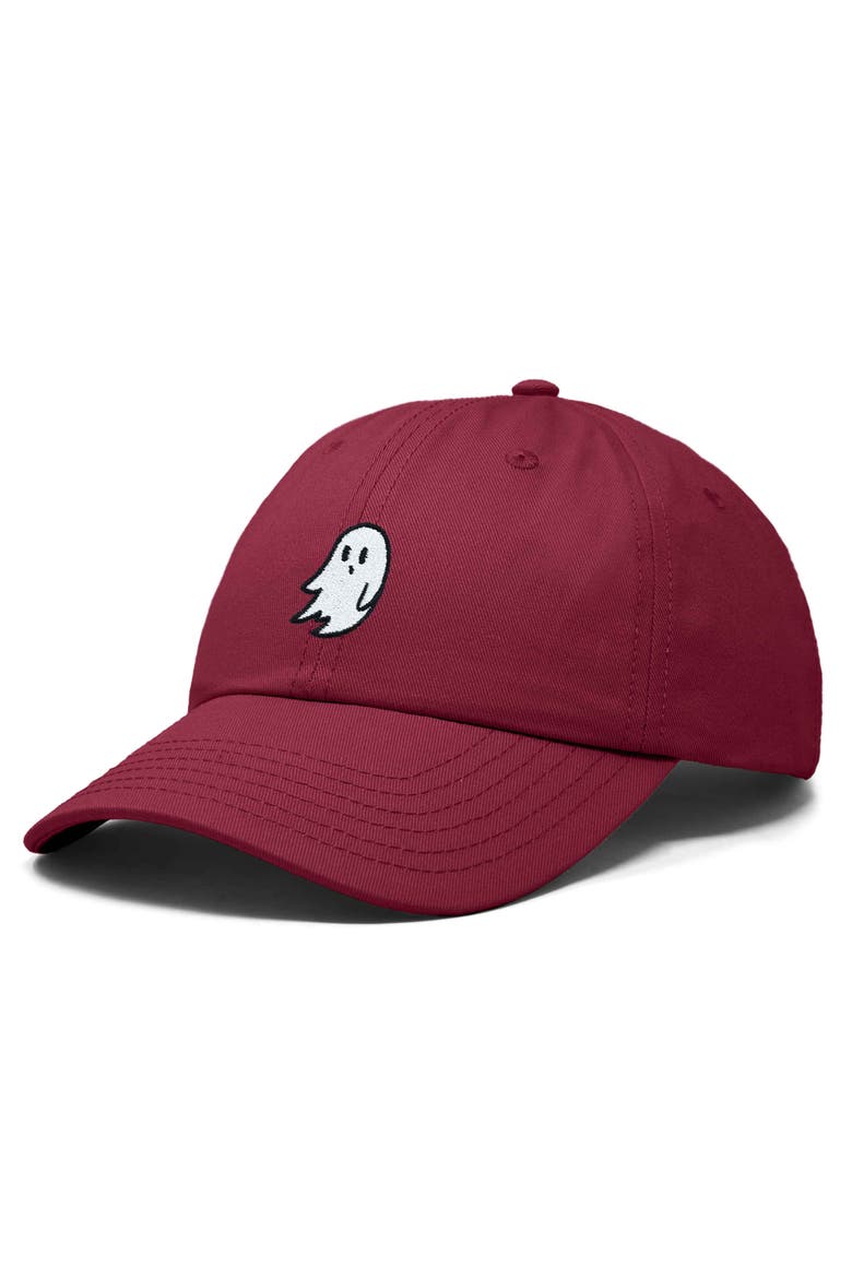 Ghost Embroidered Low Crown Cap, Alternate, color, Maroon
