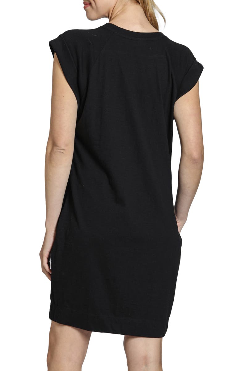 APNY Raglan Cap Sleeve Cotton Shift Dress, Alternate, color, Black