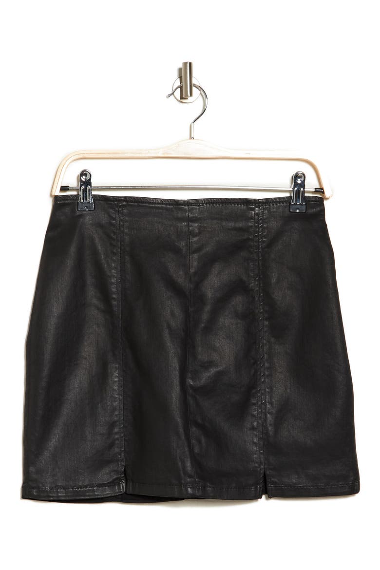 Adaline Coated Denim Miniskirt, Alternate, color, LTTSBA