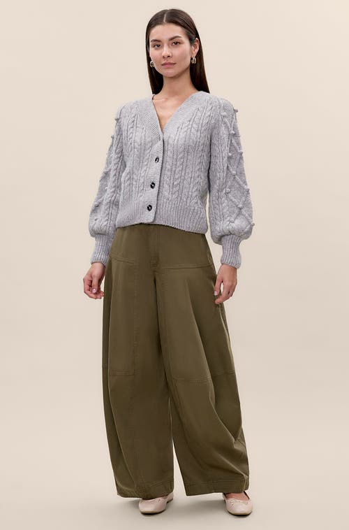 Rebecca Taylor Petra Cardigan In Gray