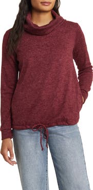 Loveappella Cowl Neck Knit Top