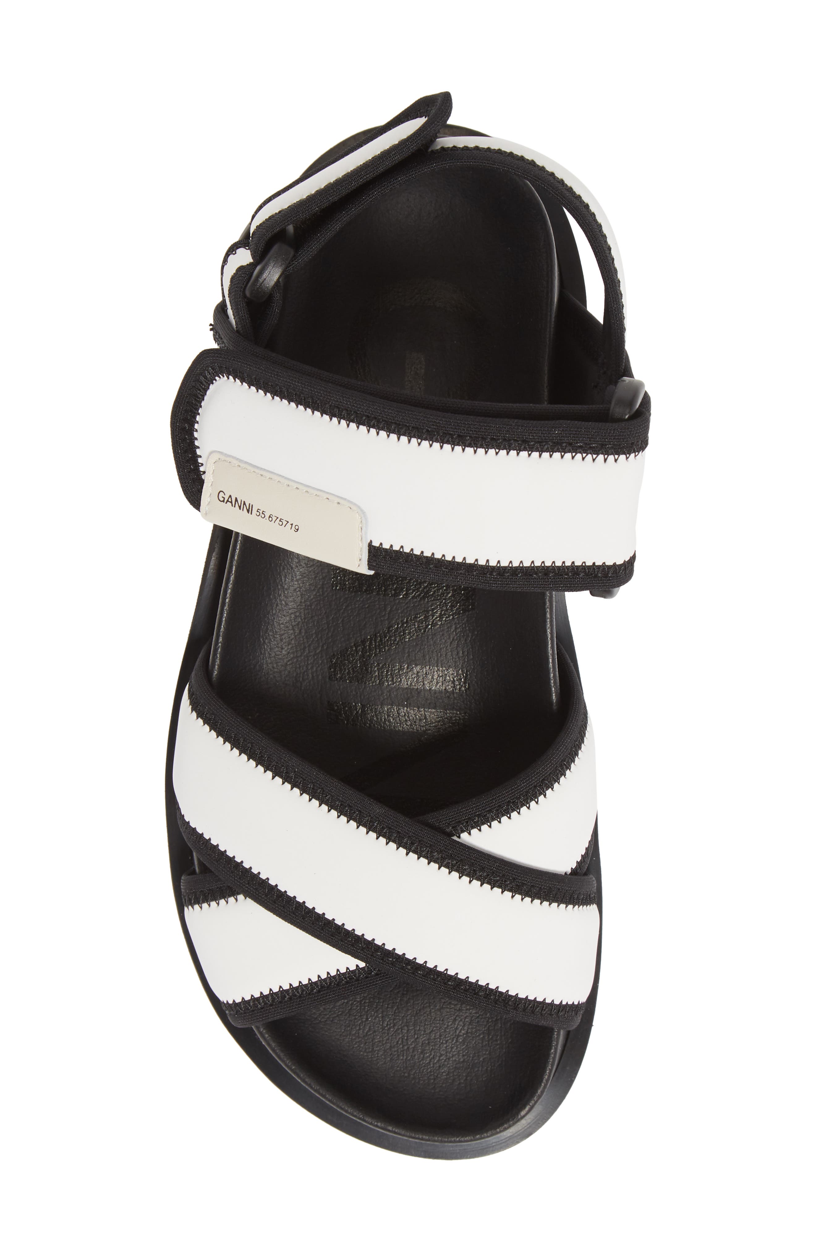 Ganni Quarter Strap Sandal, Alternate, color, 