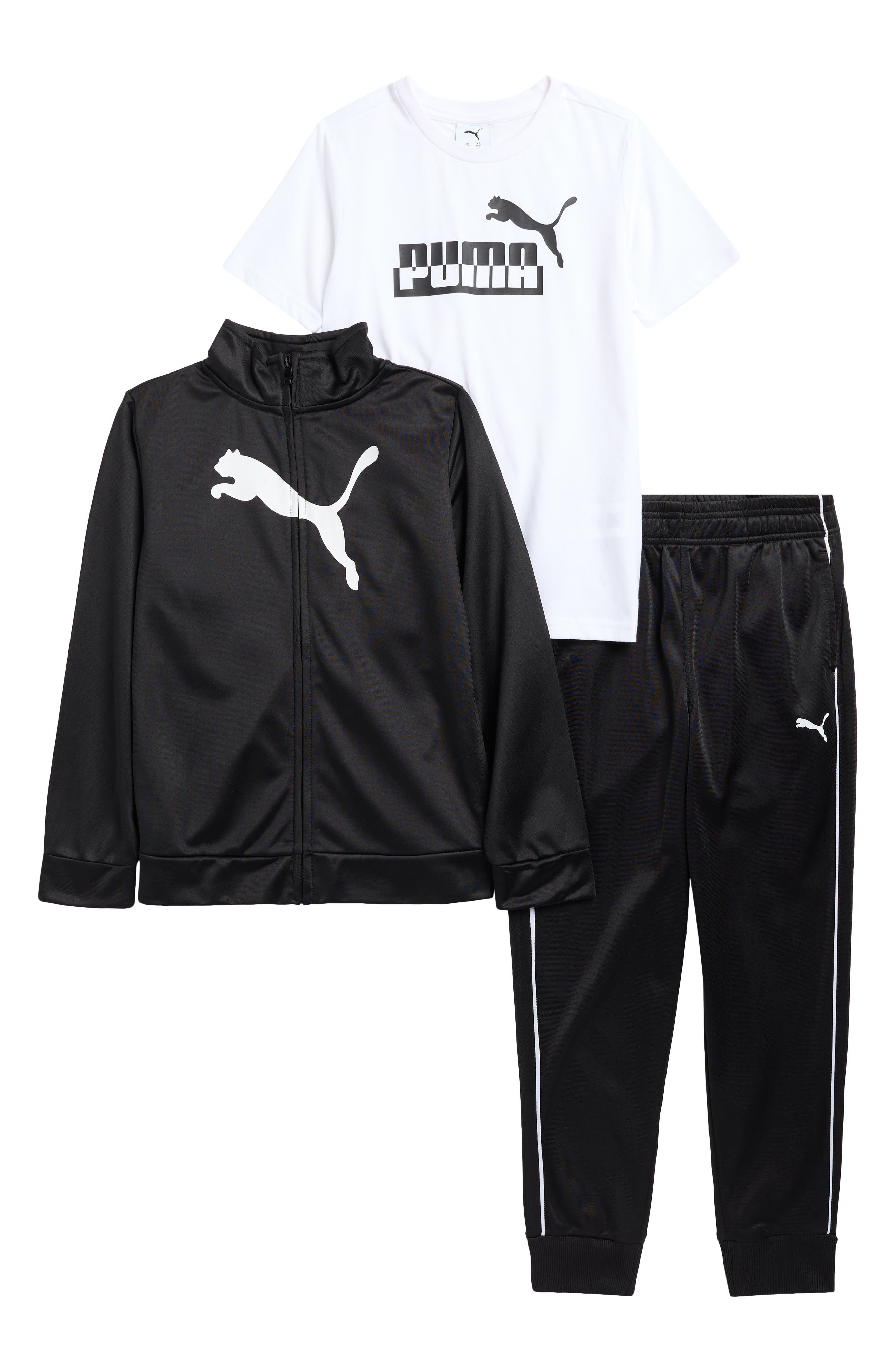 PUMA Kids&#39; Tricot Track Jacket, T-Shirt &amp; Joggers Set