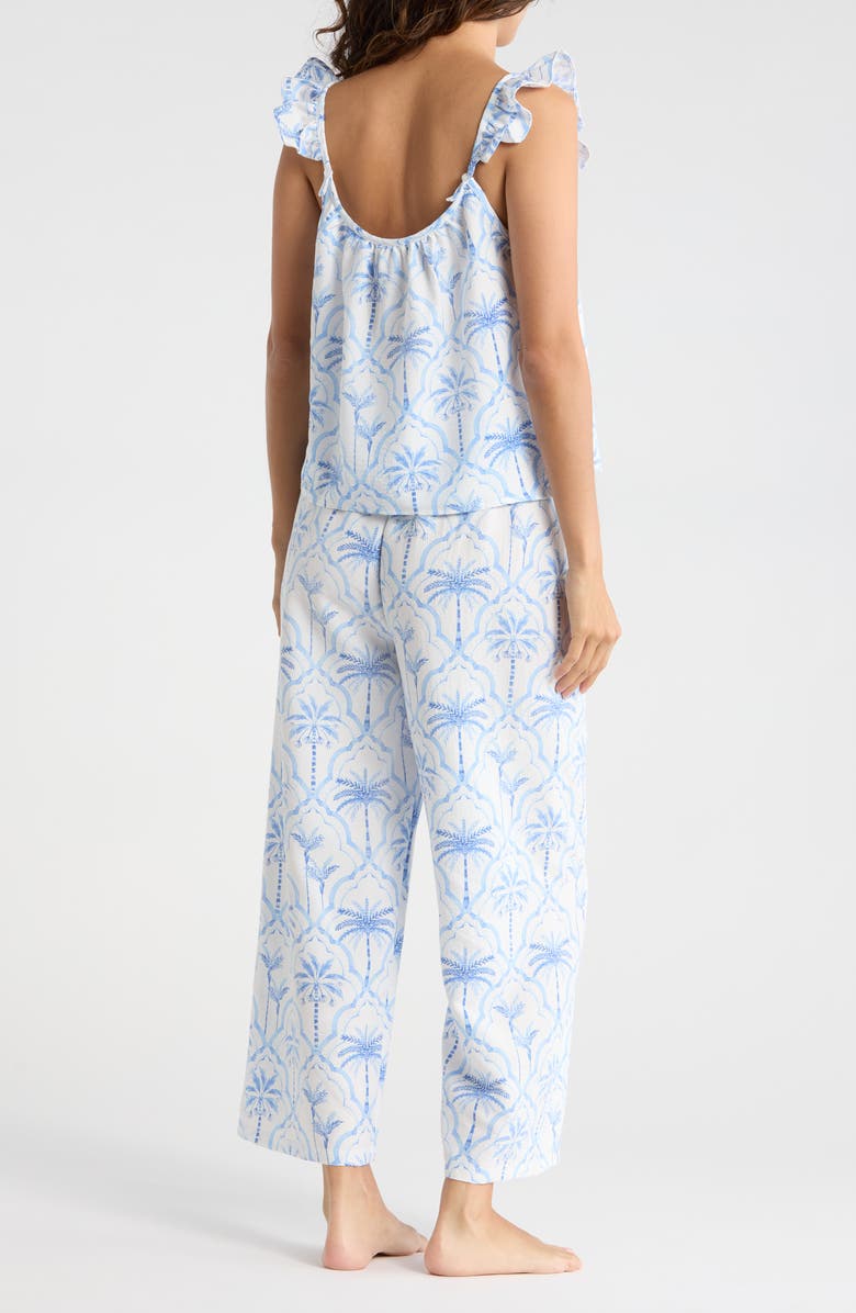 PJ Salvage Ruffle Long Pajamas, Alternate, color, Ice Blue