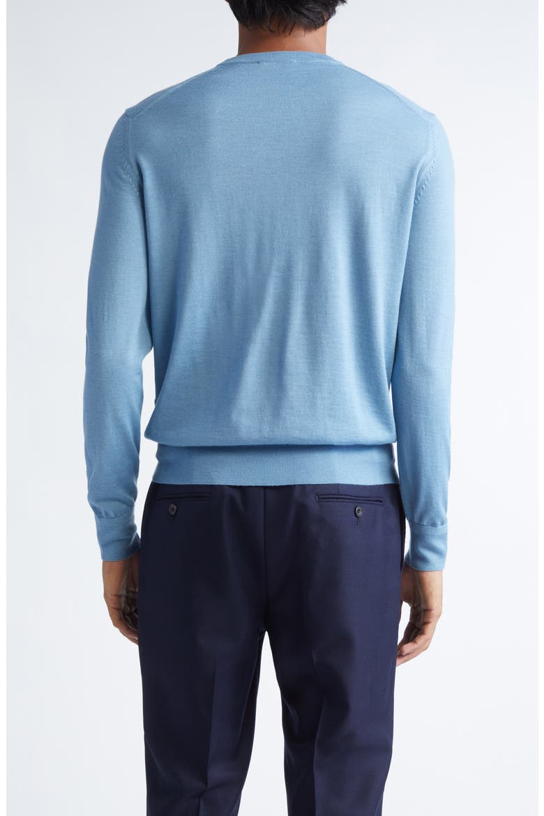 Fine Gauge Cashmere & Silk Crewneck Sweater, Alternate, color, HB620 DARK CELESTE