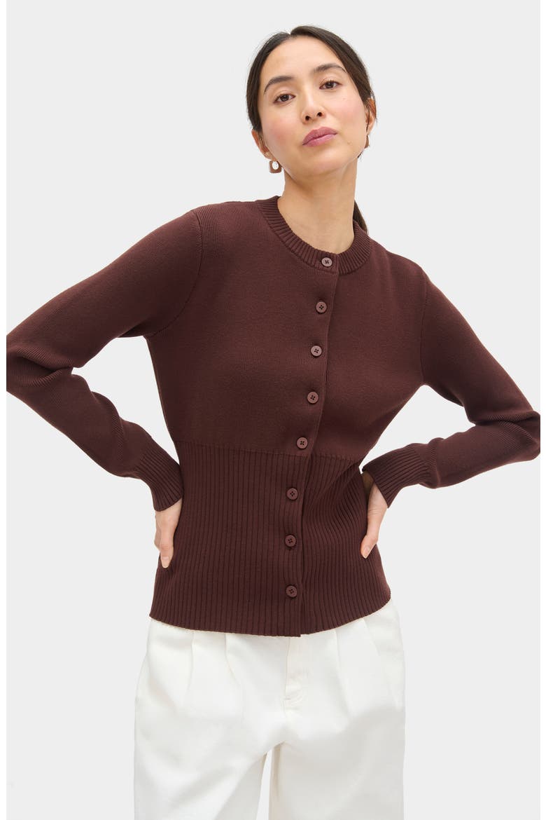 Ruby Cardigan, Alternate, color, CHOCOLATE