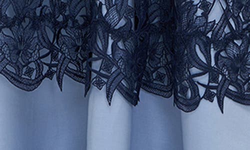 Kay Unger Danielle Sleeveless Lace Dress In Blue