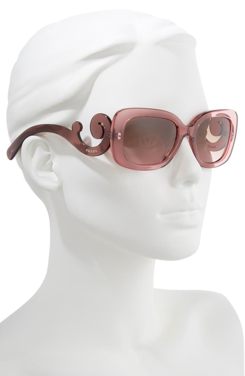 Prada 'Baroque' 54mm Sunglasses, Alternate, color, 