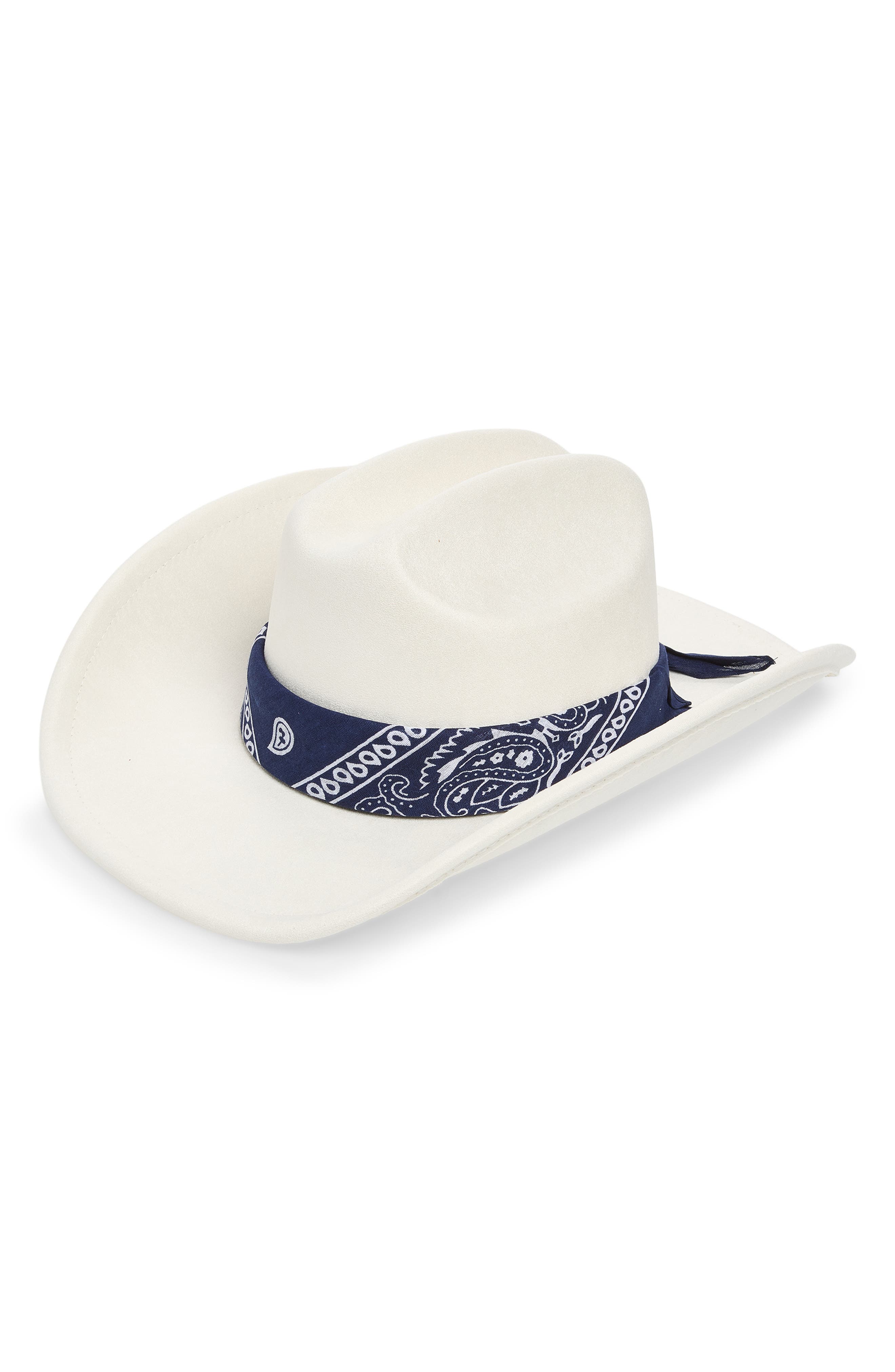 selected IVORY- BLUE BANDANA