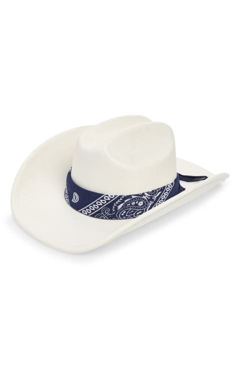 Bandana Trim Cowboy Hat