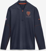 Nike Men's Nike Navy Chicago Bears Sideline Logo Glory Midweight Dri-FIT Half-Zip Pullover