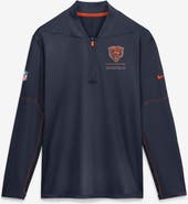 Nike Men's Nike Navy Chicago Bears Sideline Logo Glory Midweight Dri-FIT Half-Zip Pullover