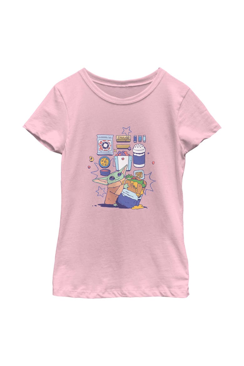 Girls' The Child Enjoy Your Meal Graphic Short Sleeve T-Shirt, Main, color, Light Pink