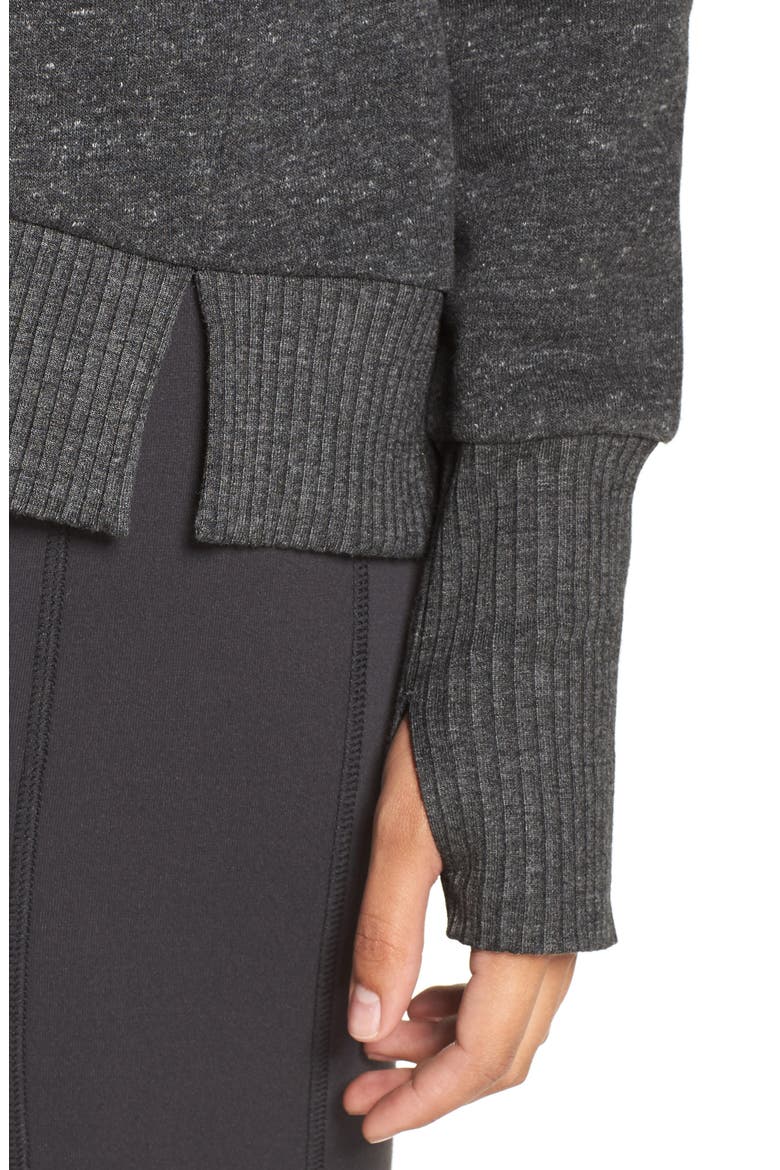 Haze Funnel Neck Sweatshirt, Alternate, color, CHARCOAL HEATHER