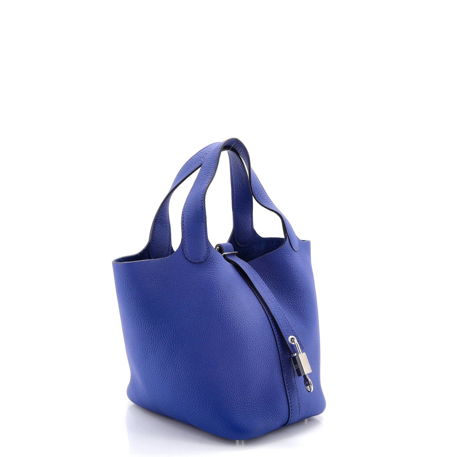 Pre-Owned Hermes Picotin Lock Bag Maurice PM, Alternate, color, Bleu Royal