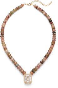 MacRae & Co. Birch & Bronze Beaded Pendant Necklace