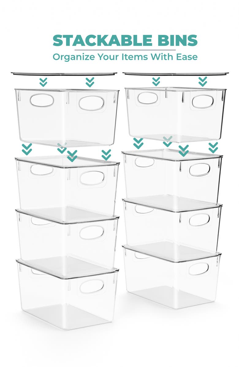 SORBUS 2-Pack Large Toy Organizer Clear Plastic Storage Bins, Alternate, color, Clear