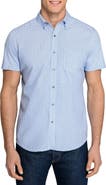 W.R.K Slim Fit Houndstooth Reworked Short Sleeve Button-Down Shirt