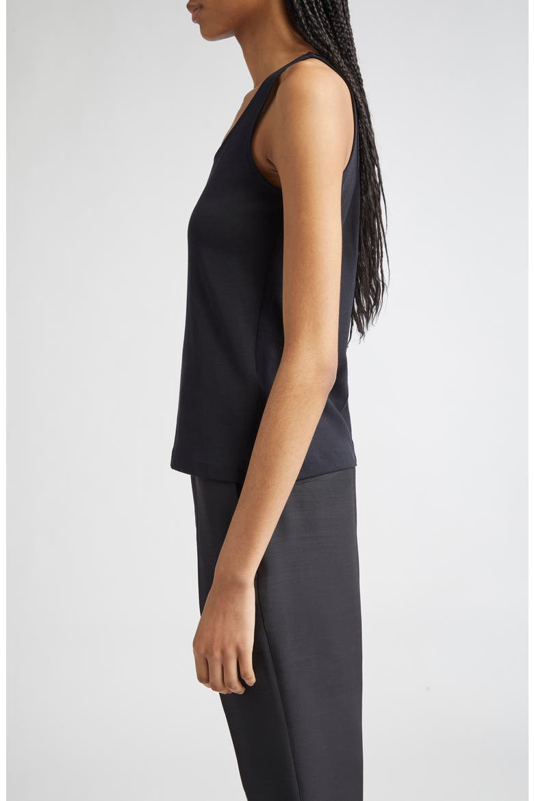 Luca Sheer Organic Cotton Tank, Alternate, color, BLACK