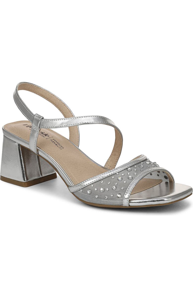 LifeStride Cheyenne Slingback Sandal, Main, color, Silver