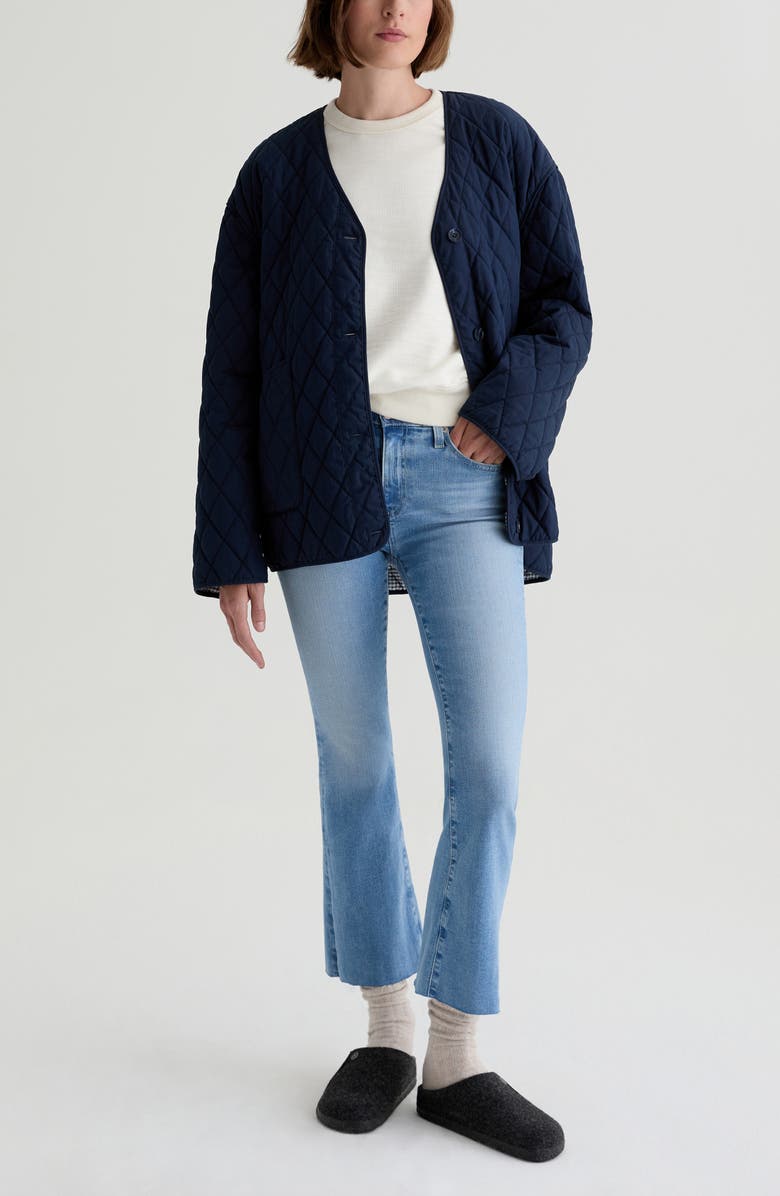 AG Farrah Raw Hem Crop Bootcut Jeans, Alternate, color, 14 Years Fortuna