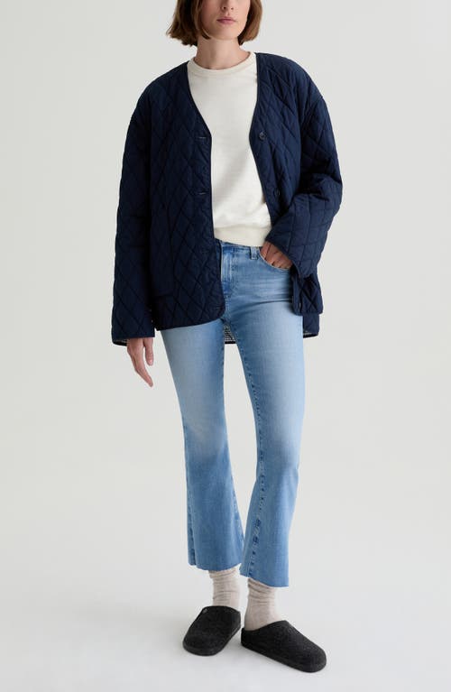 Ag Farrah Boot Crop Mid Rise Fit Jean In Verona In Blue