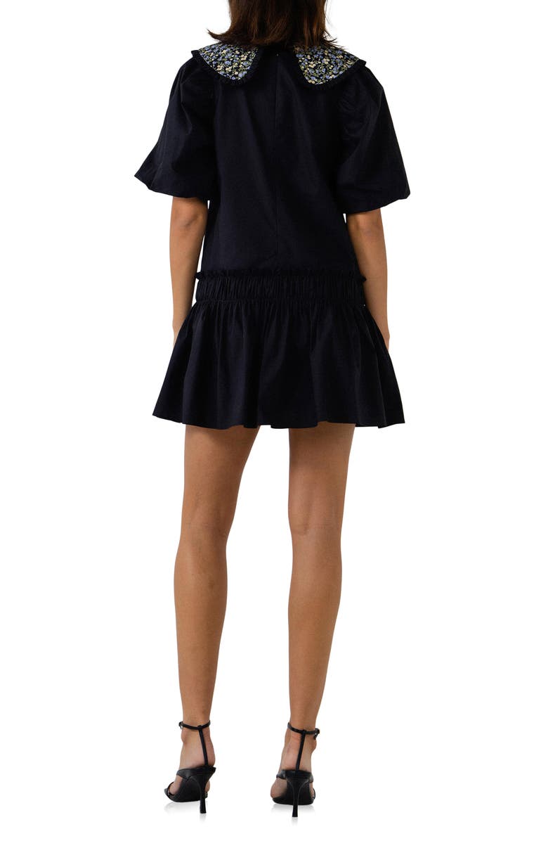 English Factory Floral Collar Minidress, Alternate, color,