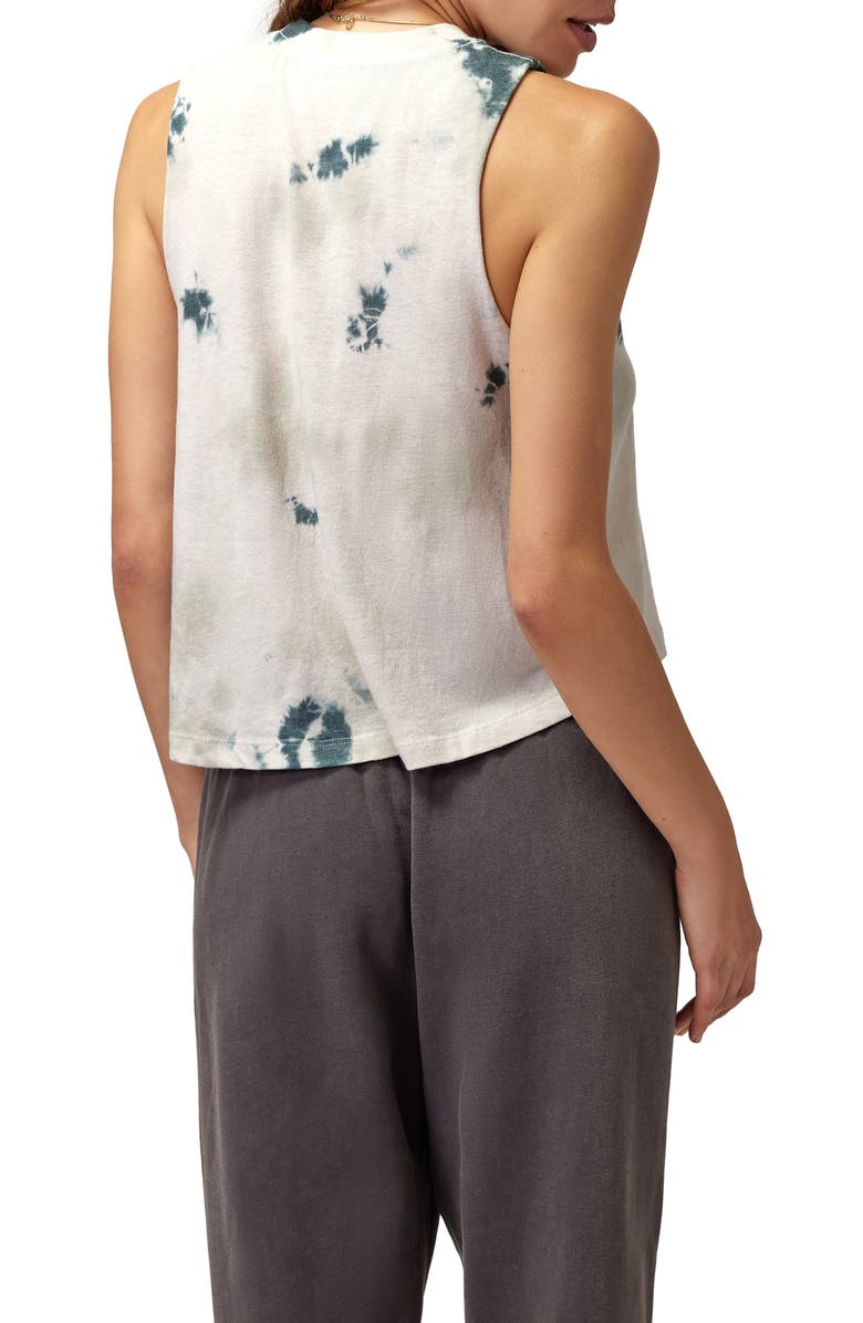 Spiritual Gangster Peace Tie Dye Graphic Crop Tank, Alternate, color,