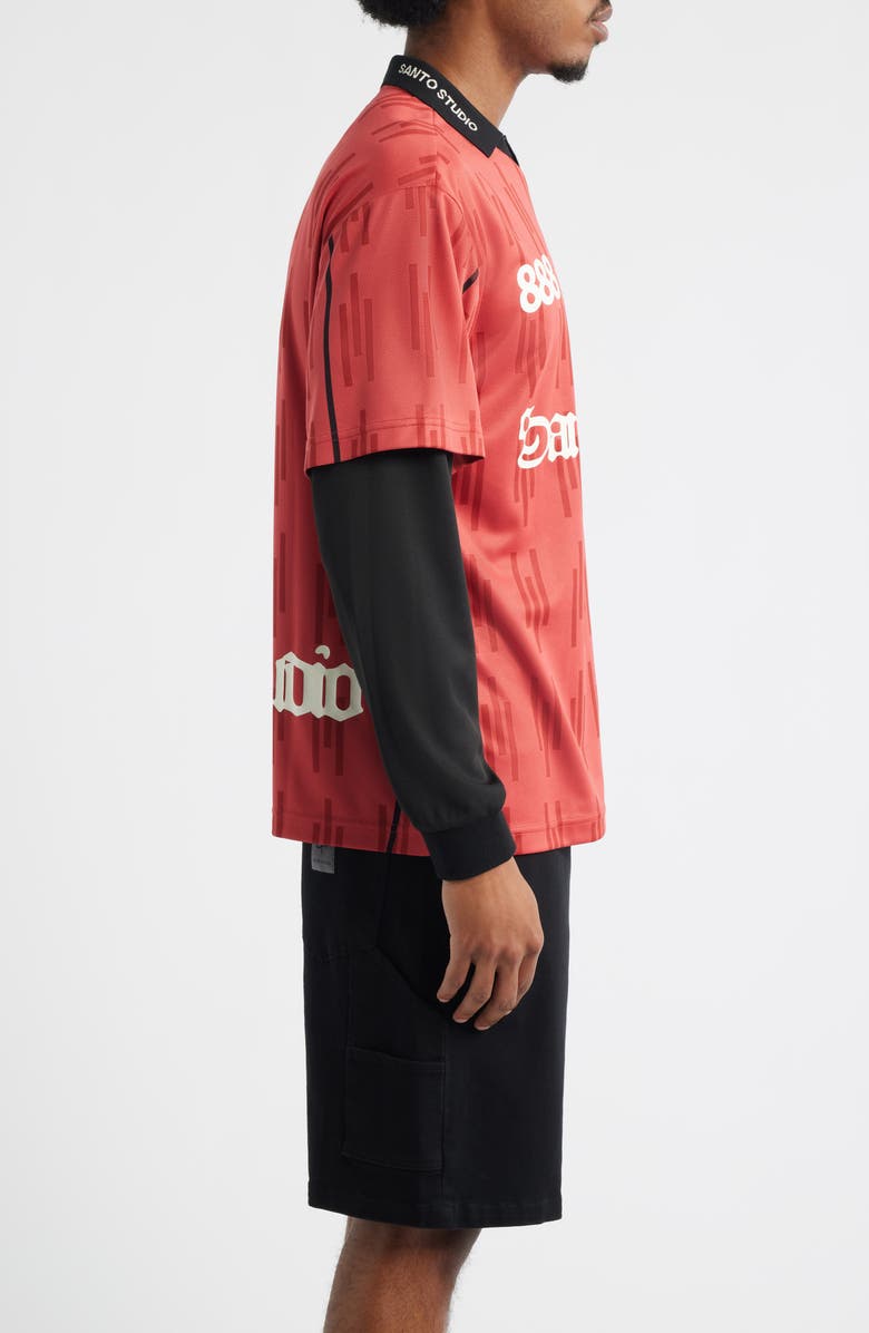 SANTO STUDIO Crest Layered Club Jersey, Alternate, color, Red