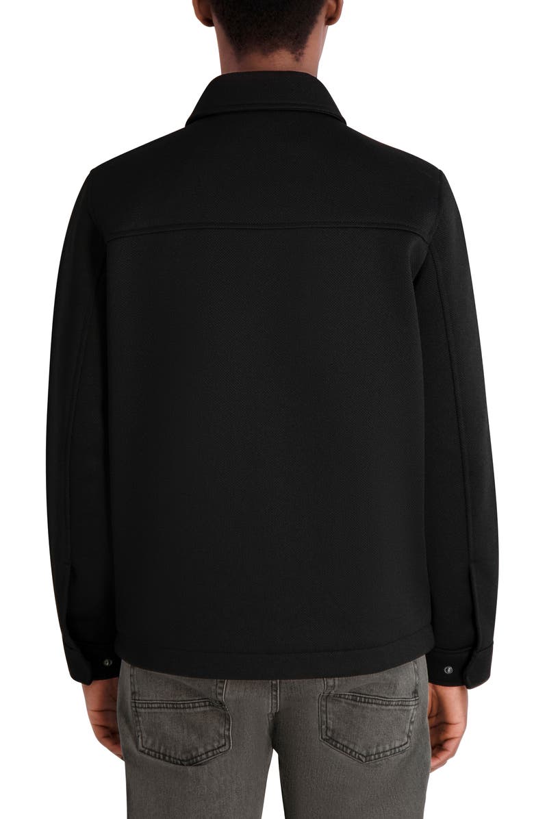 KARL LAGERFELD Twill Shirt Jacket, Alternate, color, Black