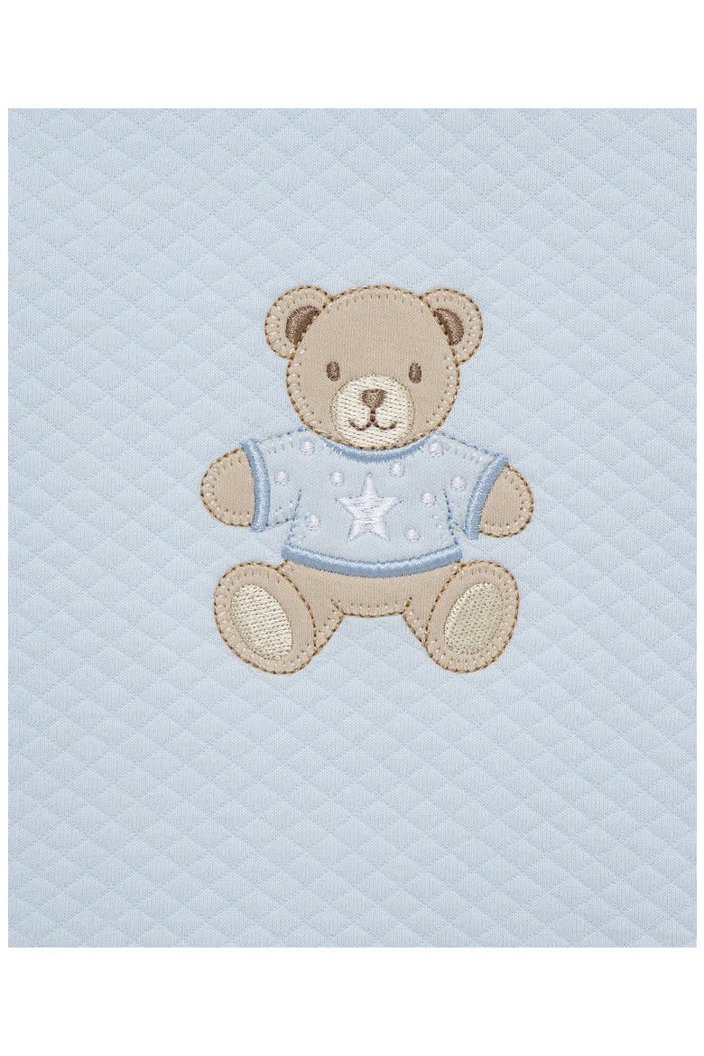 Bear Quilted Top, Pants & Hat Set, Alternate, color, BLUE