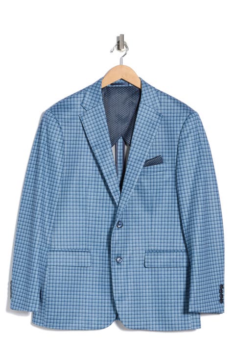Slim Fit Plaid 4-Way Stretch Sport Coat (Short & Long)