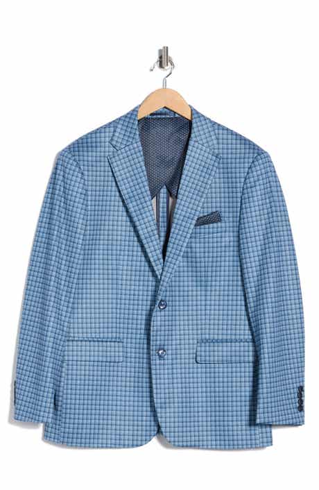 Duchamp Slim Fit Plaid 4-Way Stretch Sport Coat