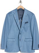 Duchamp Slim Fit Plaid 4-Way Stretch Sport Coat