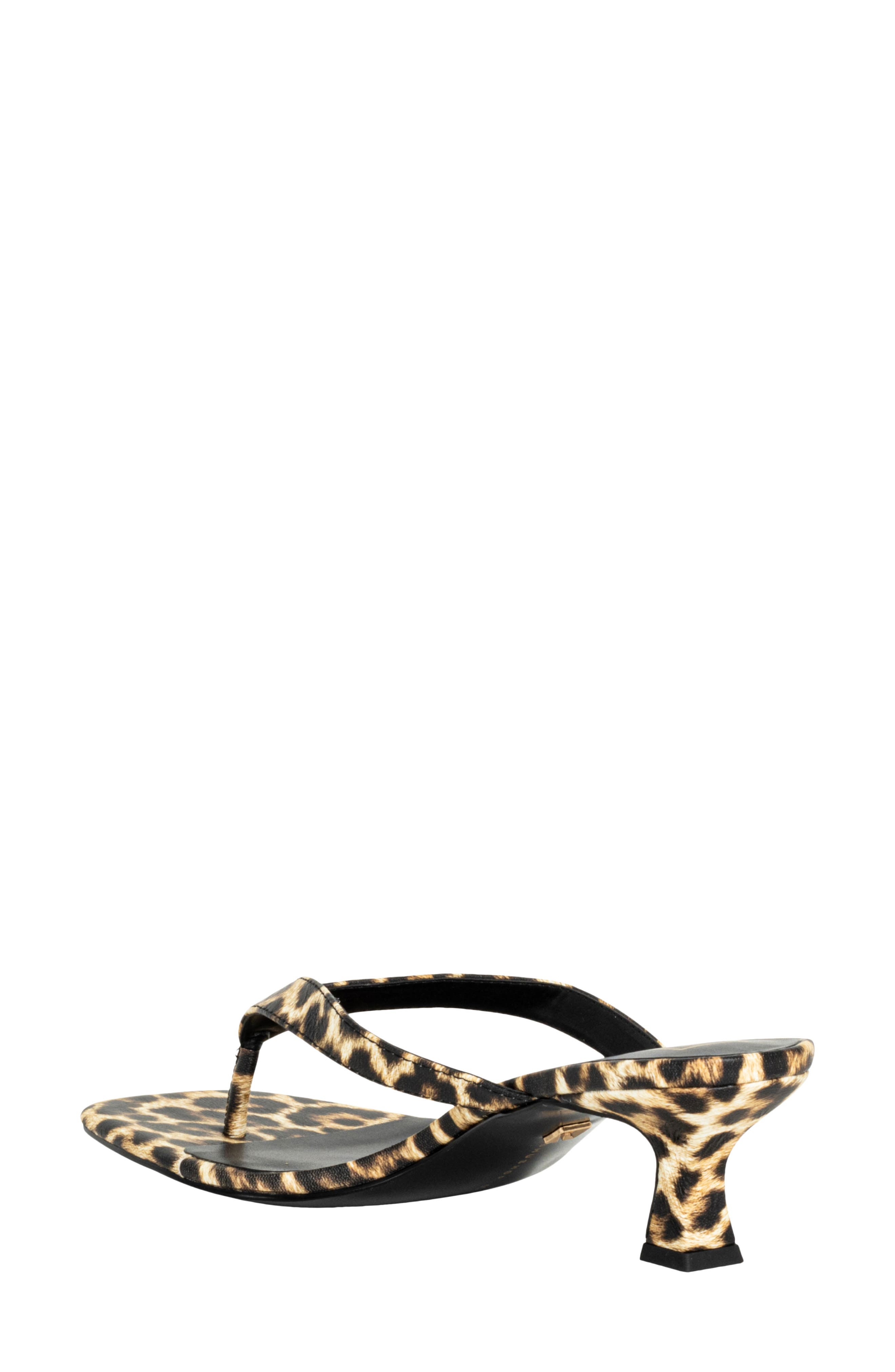 Franny Kitten Heel Flip Flop, Alternate, color, LEOPARD PRINT