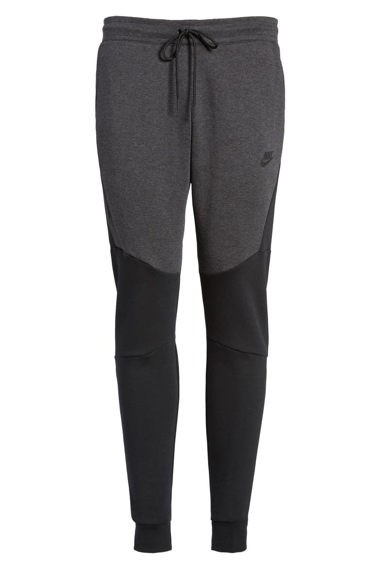 Tech Fleece Jogger Pants, Alternate, color, BLACK HEATHER/ BLACK/ BLACK