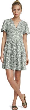 Lands' End Cotton Jersey Tiered Mini Dress