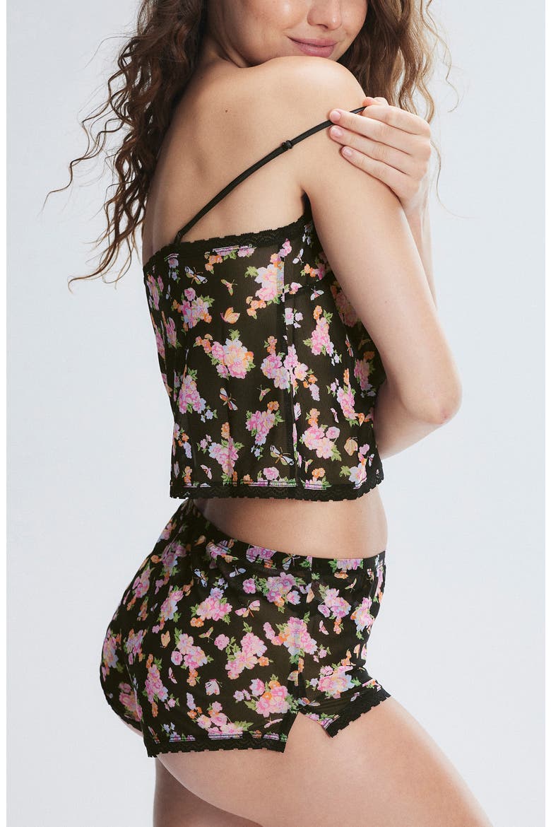 Mesh Sleep Camisole, Alternate, color, BLACK CAVIAR