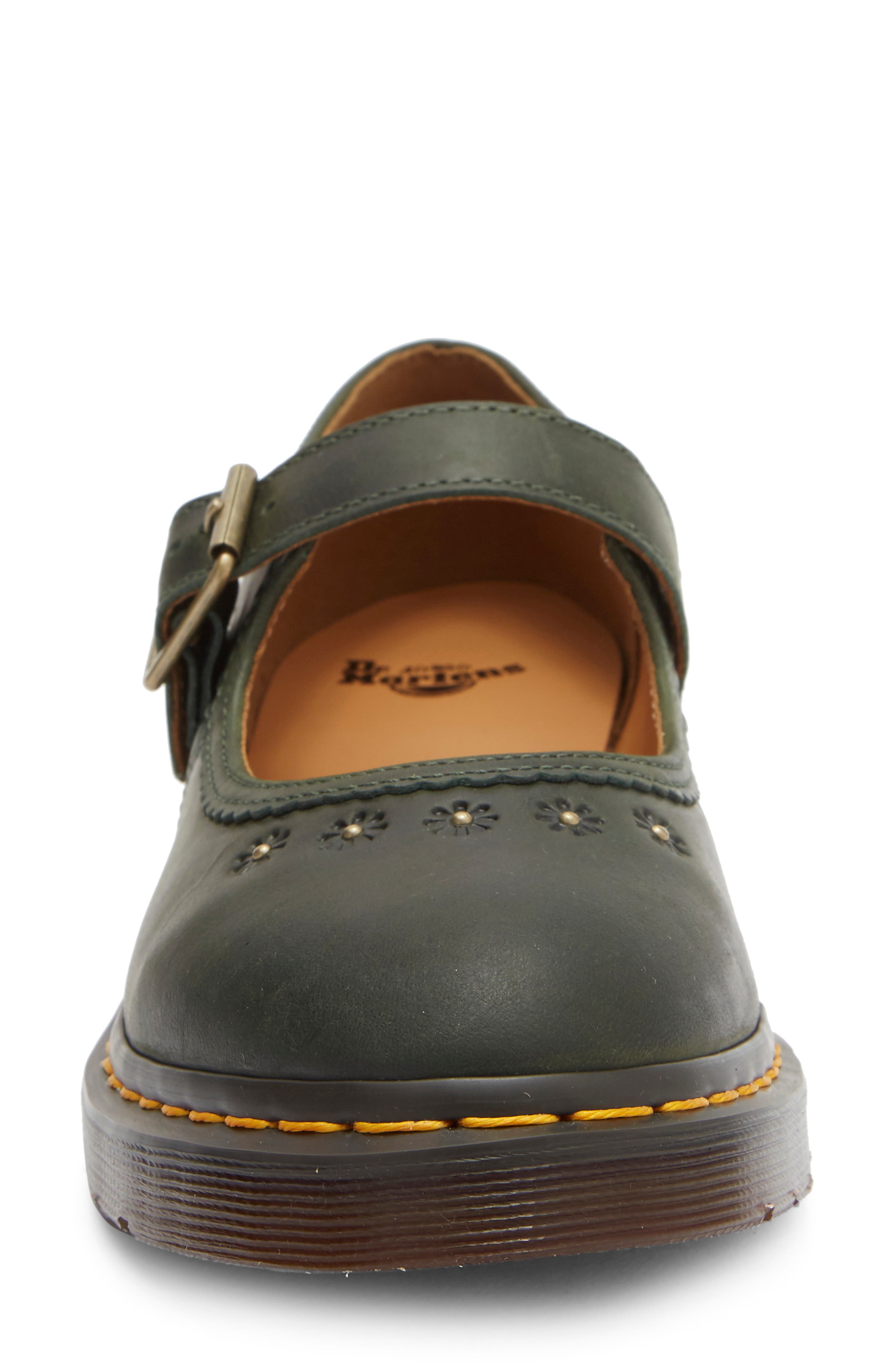 Dr. Martens Flower Mary Jane Flat, Alternate, color, Dms Green
