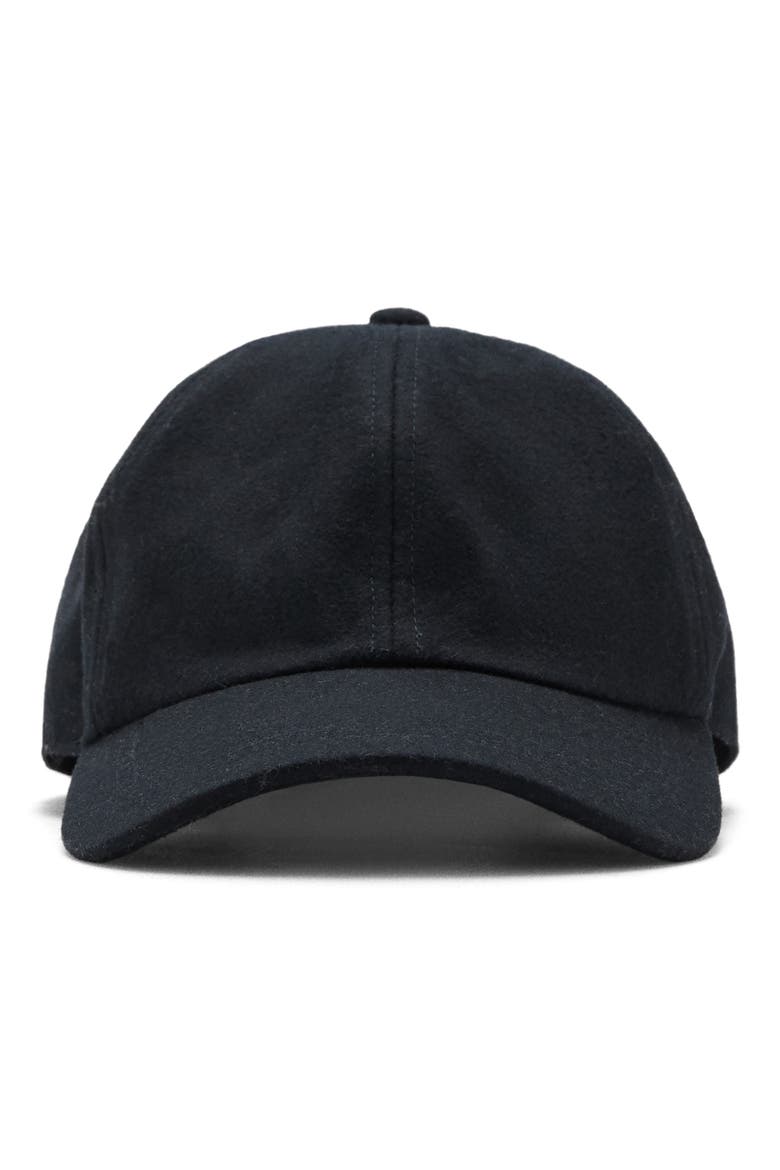 Wool Blend Baseball Cap, Main, color, NAVY